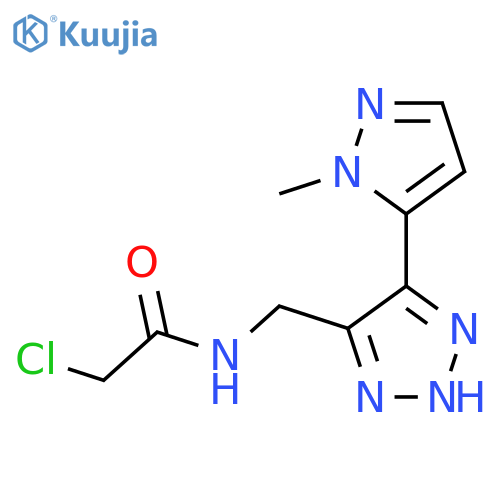 2-Chloro-N-[[5-(2-methylpyrazol-3-yl)-2H-triazol-4-yl]methyl]acetamide structure