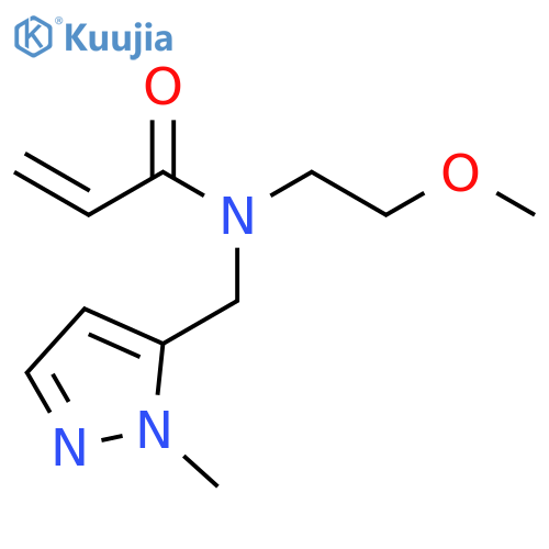 N-(2-methoxyethyl)-N-(1-methyl-1H-pyrazol-5-yl)methylprop-2-enamide structure