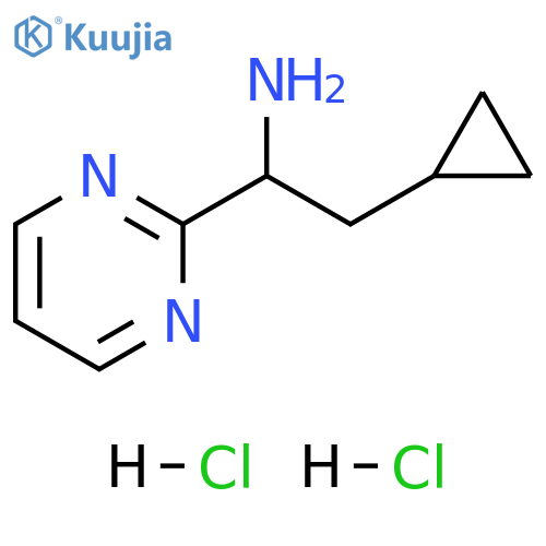 2-Pyrimidinemethanamine, α-(cyclopropylmethyl)-, hydrochloride (1:2) structure