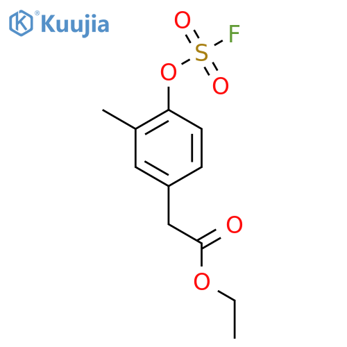 Ethyl 2-(4-fluorosulfonyloxy-3-methylphenyl)acetate structure