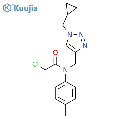 2-Chloro-N-[[1-(cyclopropylmethyl)triazol-4-yl]methyl]-N-(4-methylphenyl)acetamide structure