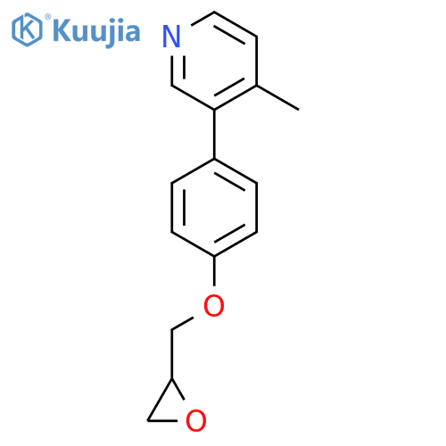 4-Methyl-3-[4-(oxiran-2-ylmethoxy)phenyl]pyridine structure