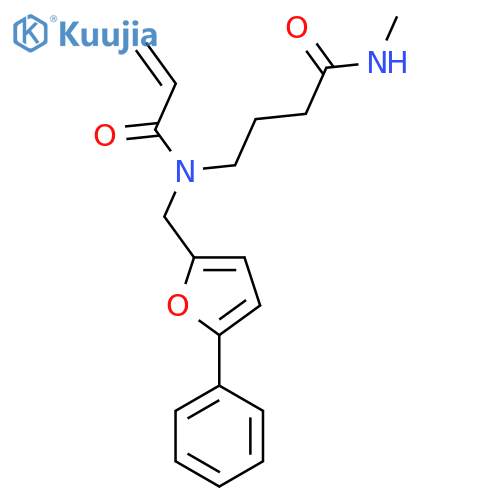 N-Methyl-4-[(5-phenylfuran-2-yl)methyl-prop-2-enoylamino]butanamide structure