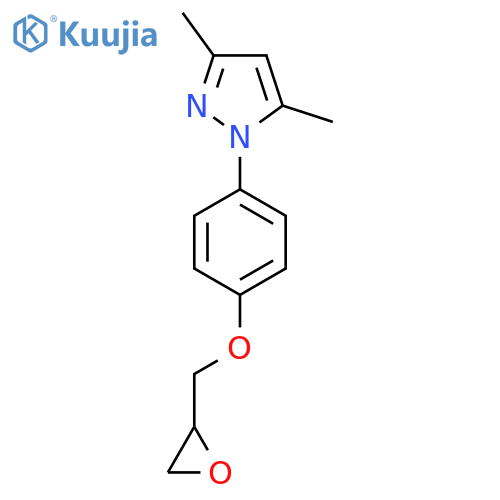 3,5-dimethyl-1-{4-[(oxiran-2-yl)methoxy]phenyl}-1H-pyrazole structure