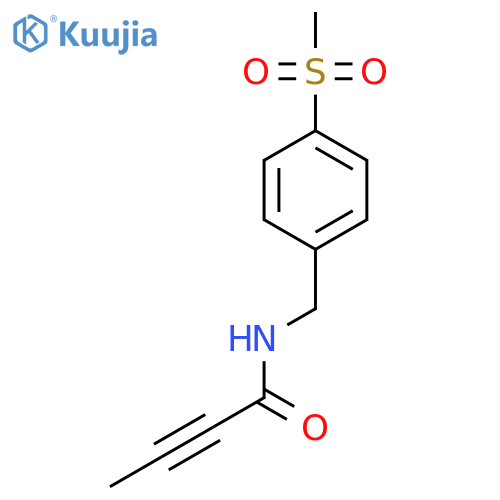 N-(4-methanesulfonylphenyl)methylbut-2-ynamide structure