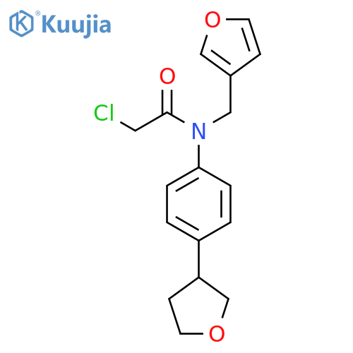 2-Chloro-N-(furan-3-ylmethyl)-N-[4-(oxolan-3-yl)phenyl]acetamide structure