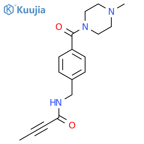 N-[[4-(4-Methylpiperazine-1-carbonyl)phenyl]methyl]but-2-ynamide structure