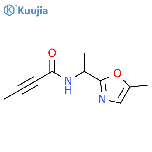 N-1-(5-methyl-1,3-oxazol-2-yl)ethylbut-2-ynamide structure