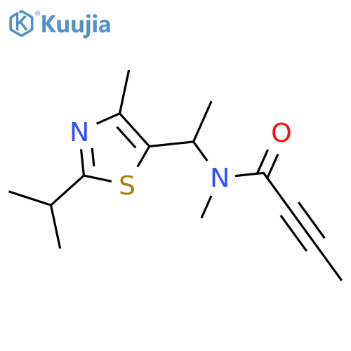 N-methyl-N-{1-4-methyl-2-(propan-2-yl)-1,3-thiazol-5-ylethyl}but-2-ynamide structure
