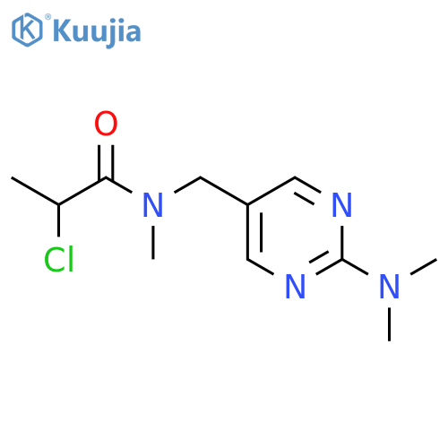 2-Chloro-N-[[2-(dimethylamino)-5-pyrimidinyl]methyl]-N-methylpropanamide structure