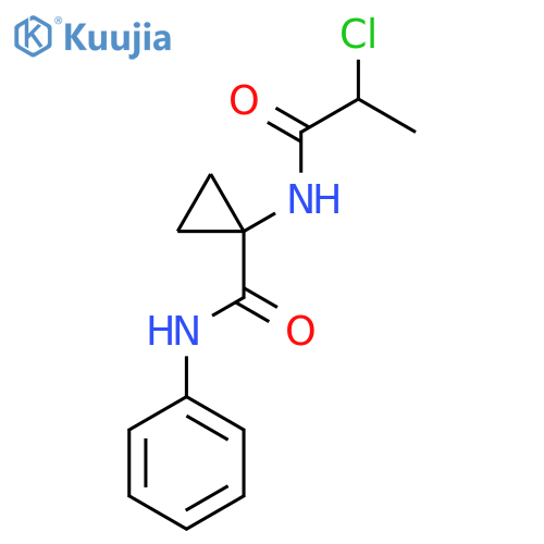 1-(2-chloropropanamido)-N-phenylcyclopropane-1-carboxamide structure