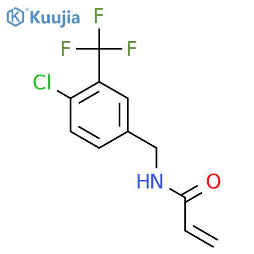 N-{4-chloro-3-(trifluoromethyl)phenylmethyl}prop-2-enamide structure