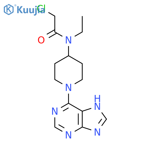 2-chloro-N-ethyl-N-[1-(1H-purin-6-yl)piperidin-4-yl]acetamide structure