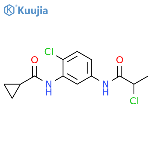 N-[2-Chloro-5-[(2-chloro-1-oxopropyl)amino]phenyl]cyclopropanecarboxamide structure