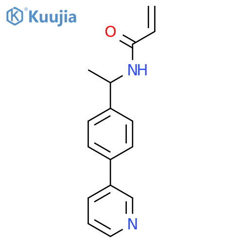 N-{1-4-(pyridin-3-yl)phenylethyl}prop-2-enamide structure