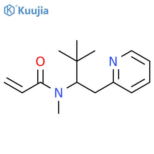 N-3,3-dimethyl-1-(pyridin-2-yl)butan-2-yl-N-methylprop-2-enamide structure