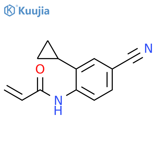 N-(4-cyano-2-cyclopropylphenyl)prop-2-enamide structure