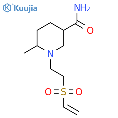 1-2-(ethenesulfonyl)ethyl-6-methylpiperidine-3-carboxamide structure