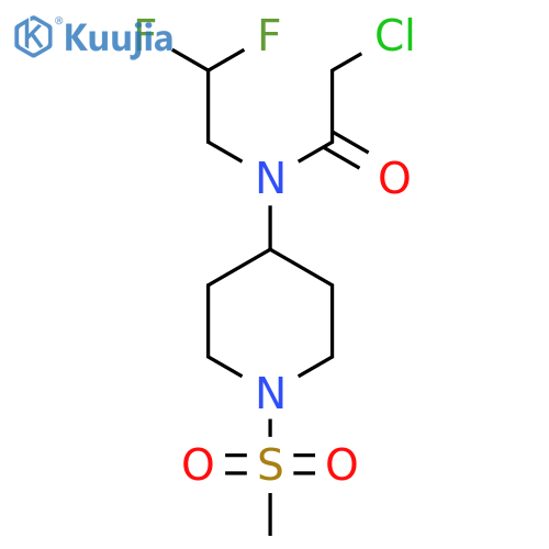 2-chloro-N-(2,2-difluoroethyl)-N-(1-methanesulfonylpiperidin-4-yl)acetamide structure