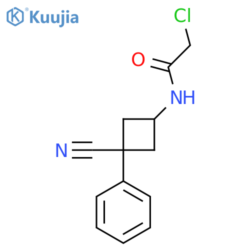 2-Chloro-N-(3-cyano-3-phenylcyclobutyl)acetamide structure