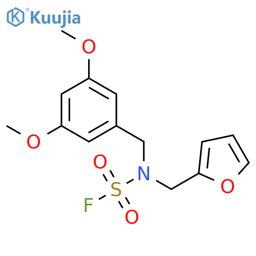 N-[(3,5-Dimethoxyphenyl)methyl]-N-(2-furanylmethyl)sulfamoyl fluoride structure