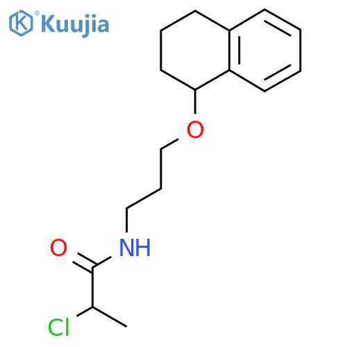 2-Chloro-N-[3-(1,2,3,4-tetrahydronaphthalen-1-yloxy)propyl]propanamide structure