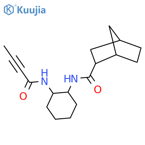 N-[2-(But-2-ynoylamino)cyclohexyl]bicyclo[2.2.1]heptane-2-carboxamide structure
