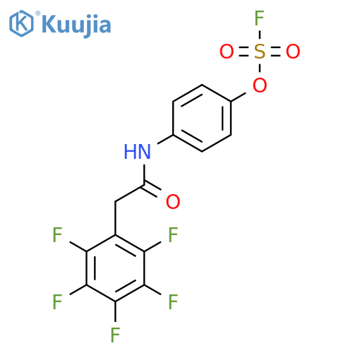 4-[2-(2,3,4,5,6-Pentafluorophenyl)acetamido]phenyl sulfurofluoridate structure