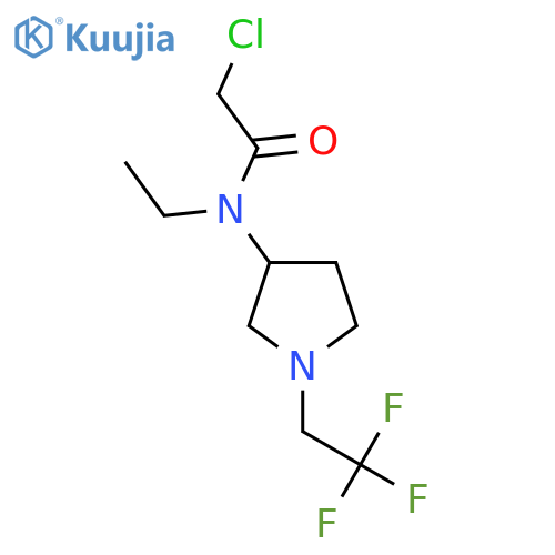 2-chloro-N-ethyl-N-1-(2,2,2-trifluoroethyl)pyrrolidin-3-ylacetamide structure