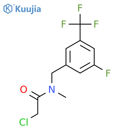 2-chloro-N-{3-fluoro-5-(trifluoromethyl)phenylmethyl}-N-methylacetamide structure