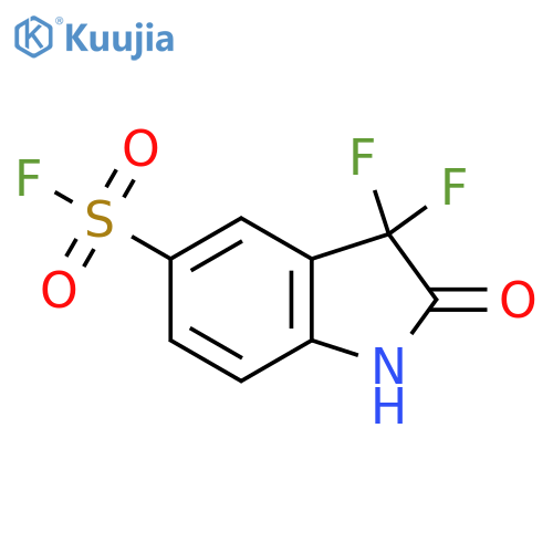3,3-difluoro-2-oxo-2,3-dihydro-1H-indole-5-sulfonyl fluoride structure
