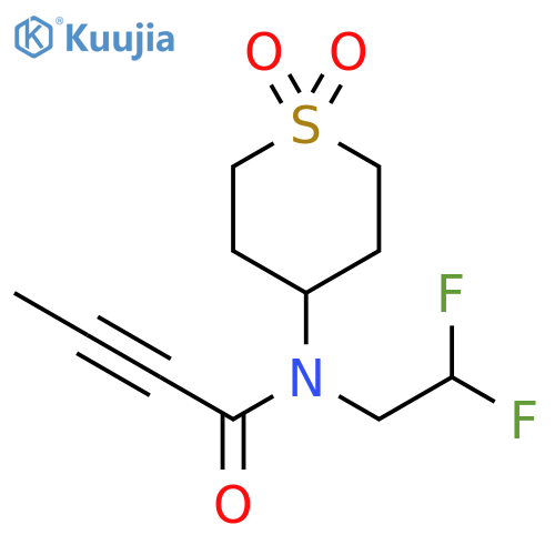 N-(2,2-difluoroethyl)-N-(1,1-dioxo-1lambda6-thian-4-yl)but-2-ynamide structure