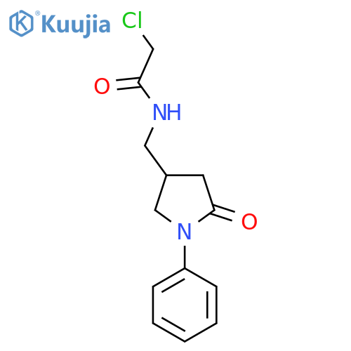 2-chloro-N-(5-oxo-1-phenylpyrrolidin-3-yl)methylacetamide structure