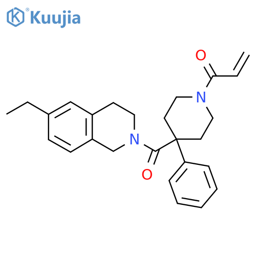 1-[4-(6-Ethyl-1,2,3,4-tetrahydroisoquinoline-2-carbonyl)-4-phenylpiperidin-1-yl]prop-2-en-1-one structure