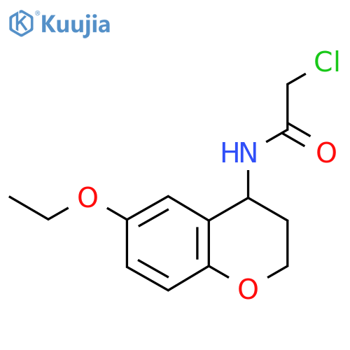 2-chloro-N-(6-ethoxy-3,4-dihydro-2H-1-benzopyran-4-yl)acetamide structure