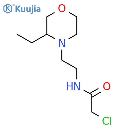 2-chloro-N-[2-(3-ethylmorpholin-4-yl)ethyl]acetamide structure