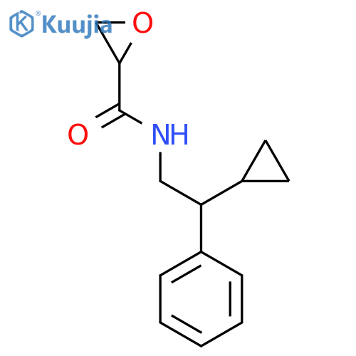N-(2-cyclopropyl-2-phenylethyl)oxirane-2-carboxamide structure
