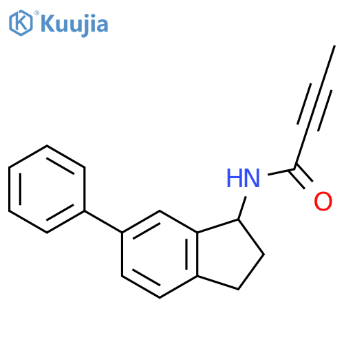 N-(6-Phenyl-2,3-dihydro-1H-inden-1-yl)but-2-ynamide structure