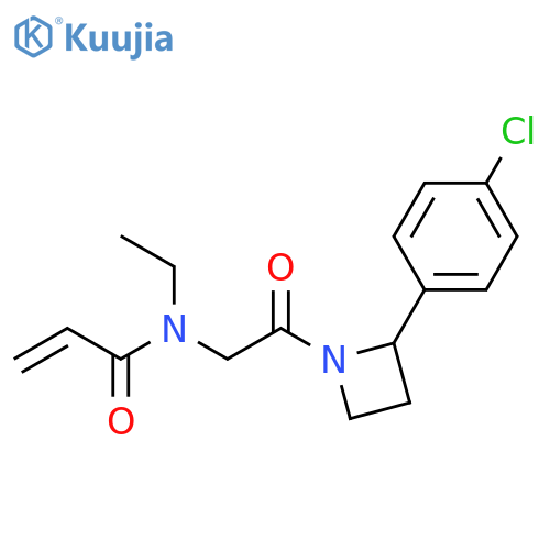 N-[2-[2-(4-Chlorophenyl)-1-azetidinyl]-2-oxoethyl]-N-ethyl-2-propenamide structure