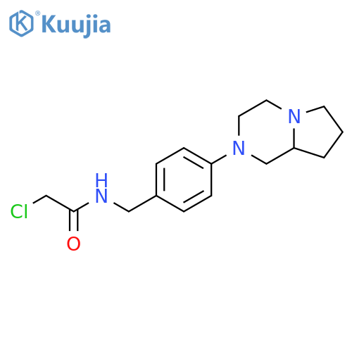 2-chloro-N-[(4-{octahydropyrrolo[1,2-a]pyrazin-2-yl}phenyl)methyl]acetamide structure