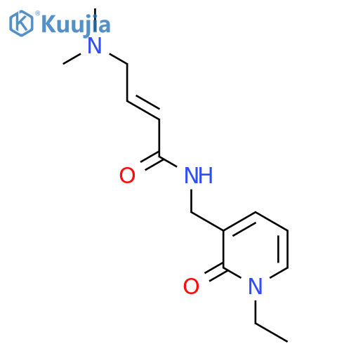 (2E)-4-(dimethylamino)-N-(1-ethyl-2-oxo-1,2-dihydropyridin-3-yl)methylbut-2-enamide structure