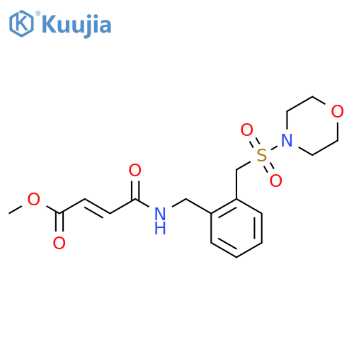 Methyl (E)-4-[[2-(morpholin-4-ylsulfonylmethyl)phenyl]methylamino]-4-oxobut-2-enoate structure