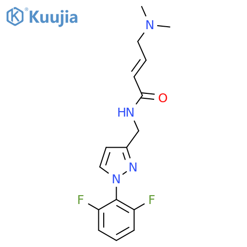 (E)-N-[[1-(2,6-Difluorophenyl)pyrazol-3-yl]methyl]-4-(dimethylamino)but-2-enamide structure