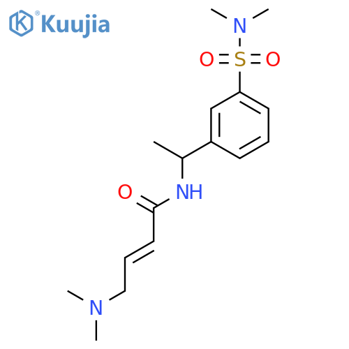 (E)-4-(Dimethylamino)-N-[1-[3-(dimethylsulfamoyl)phenyl]ethyl]but-2-enamide structure