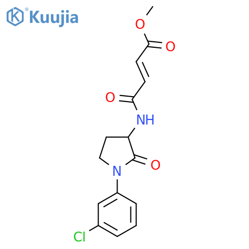 Methyl (E)-4-[[1-(3-chlorophenyl)-2-oxopyrrolidin-3-yl]amino]-4-oxobut-2-enoate structure