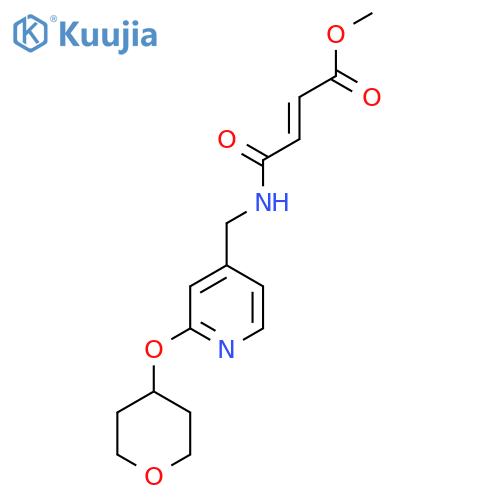 Methyl (E)-4-[[2-(oxan-4-yloxy)pyridin-4-yl]methylamino]-4-oxobut-2-enoate structure