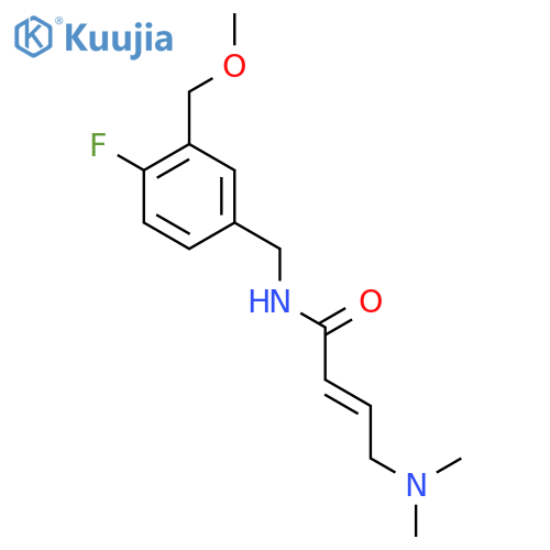 (2E)-4-(dimethylamino)-N-{4-fluoro-3-(methoxymethyl)phenylmethyl}but-2-enamide structure