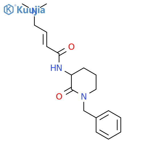 (2E)-N-(1-benzyl-2-oxopiperidin-3-yl)-4-(dimethylamino)but-2-enamide structure
