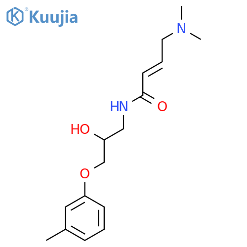 (2E)-4-(dimethylamino)-N-[2-hydroxy-3-(3-methylphenoxy)propyl]but-2-enamide structure