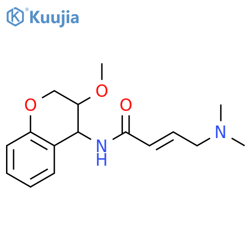 (E)-4-(Dimethylamino)-N-(3-methoxy-3,4-dihydro-2H-chromen-4-yl)but-2-enamide structure